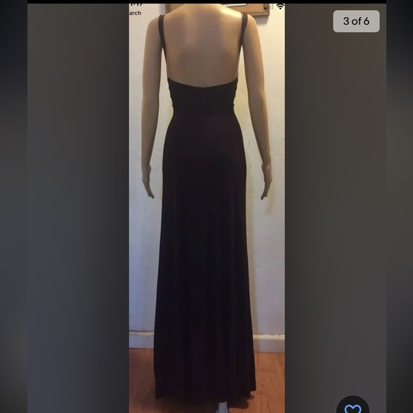 HERVE LEGER Couture Vintage AW1997 Runway Knit Jersey Open Back Long Dress S. - Picture 6 of 8